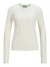 JXCARA COMFY CABLE CREW NECK KNIT vanilla ice