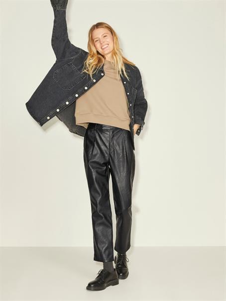 JXCATIE FAUX LEATHER PANTS NOOS black