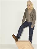 JXELIZA TWIST CARDIGAN KNIT brindle