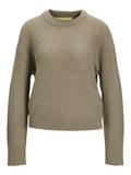 JXEMBER FLUFFY CREW NECK KNIT brindle