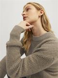 JXEMBER FLUFFY CREW NECK KNIT brindle