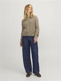 JXEMBER FLUFFY CREW NECK KNIT brindle