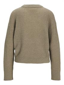 JXEMBER FLUFFY CREW NECK KNIT brindle