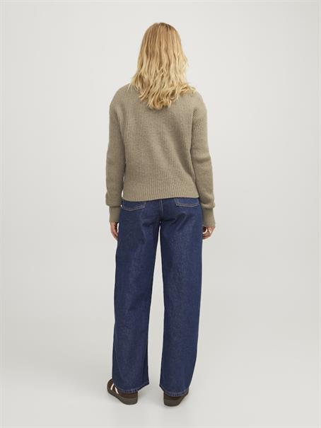 JXEMBER FLUFFY CREW NECK KNIT brindle