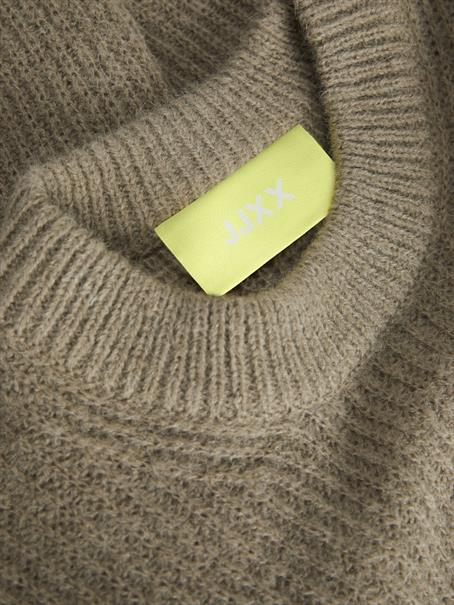 JXEMBER FLUFFY CREW NECK KNIT brindle