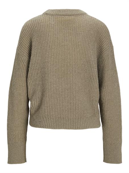 JXEMBER FLUFFY CREW NECK KNIT brindle