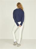 JXEMBER FLUFFY CREW NECK KNIT navy blazer