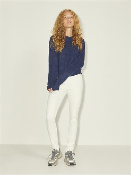 JXEMBER FLUFFY CREW NECK KNIT navy blazer