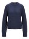 JXEMBER FLUFFY CREW NECK KNIT navy blazer