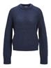 JXEMBER FLUFFY CREW NECK KNIT navy blazer