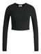 JXFELINE STR LS RIB TEE JRS NOOS black