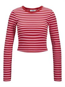 JXFELINE STR LS STRIPE RIB TEE JRS NOOS racing red
