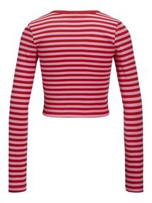 JXFELINE STR LS STRIPE RIB TEE JRS NOOS racing red