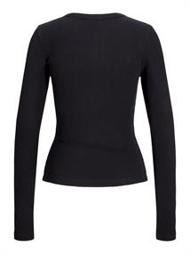 JXFIFI LS RIB CARDIGAN JRS LN black