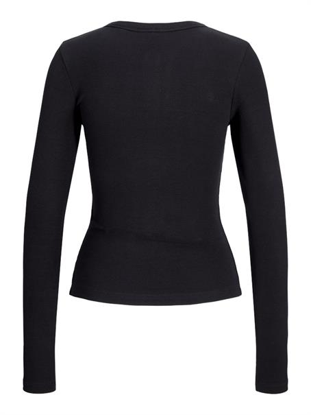 JXFIFI LS RIB CARDIGAN JRS LN black