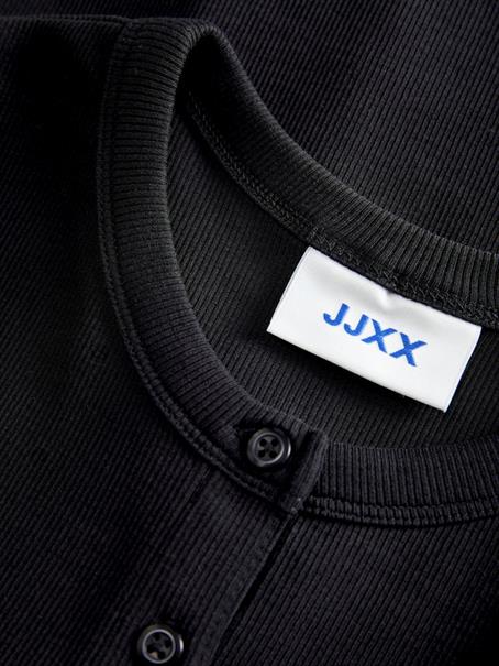 JXFIFI LS RIB CARDIGAN JRS LN black