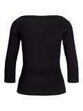 JXFIFI STR 3/4 BOATNECK TOP JRS NOOS black