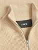 JXFLORENCE TWIST HALF ZIP VEST KNIT SN beige