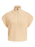 JXFLORENCE TWIST HALF ZIP VEST KNIT SN beige