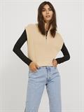 JXFLORENCE TWIST HALF ZIP VEST KNIT SN beige