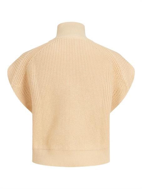 JXFLORENCE TWIST HALF ZIP VEST KNIT SN beige