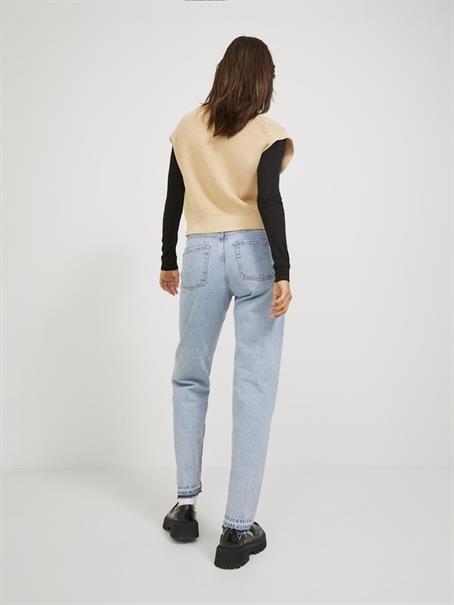 JXFLORENCE TWIST HALF ZIP VEST KNIT SN beige