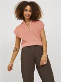 JXFLORENCE TWIST HALF ZIP VEST KNIT SN coral haze