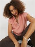JXFLORENCE TWIST HALF ZIP VEST KNIT SN coral haze