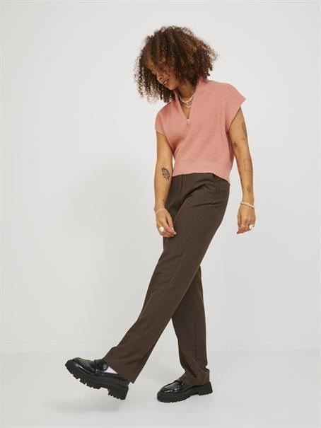 JXFLORENCE TWIST HALF ZIP VEST KNIT SN coral haze