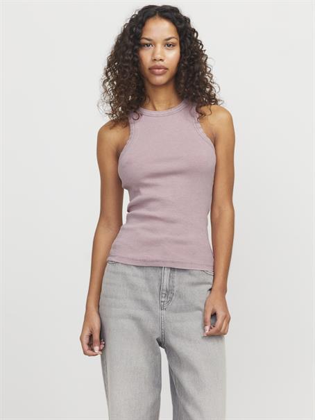 JXFOREST STR SL WASH RIB TOP JRS SN mauve shadows