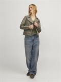 JXGAIL FAUX LEATHER BIKER JACKET NOOS brindle