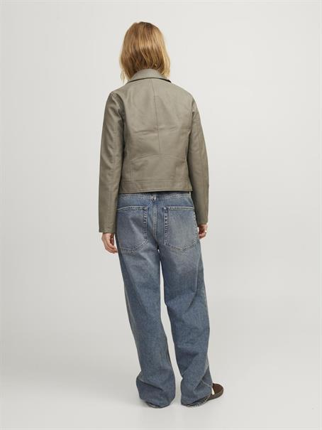 JXGAIL FAUX LEATHER BIKER JACKET NOOS brindle