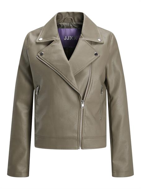 JXGAIL FAUX LEATHER BIKER JACKET NOOS brindle