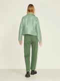 JXGAIL FAUX LEATHER BIKER JACKET NOOS smoke green