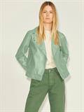 JXGAIL FAUX LEATHER BIKER JACKET NOOS smoke green