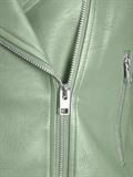 JXGAIL FAUX LEATHER BIKER JACKET NOOS smoke green