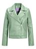 JXGAIL FAUX LEATHER BIKER JACKET NOOS smoke green