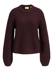JXGLORIA GLOBAL CREW NECK KNIT fudge