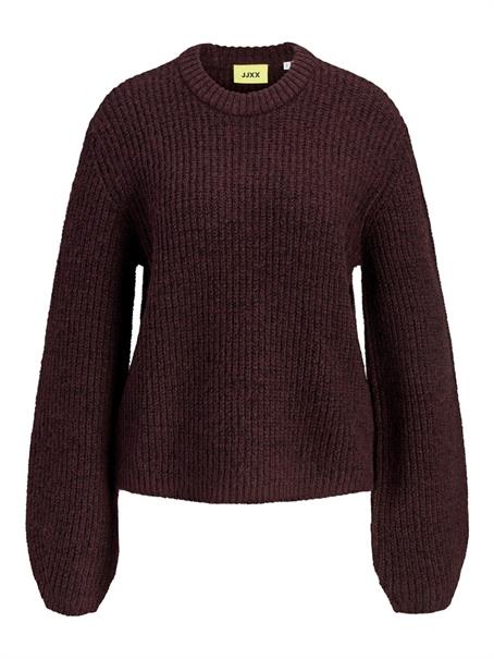 JXGLORIA GLOBAL CREW NECK KNIT fudge