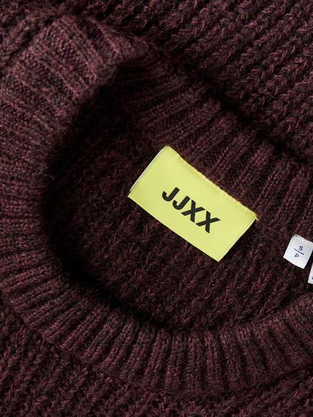 JXGLORIA GLOBAL CREW NECK KNIT fudge
