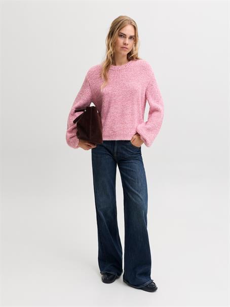 JXGLORIA GLOBAL CREW NECK KNIT pink nectar