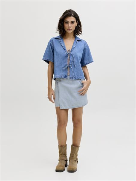 JXGRETA HW DENIM SKORT DNM LN light blue denim