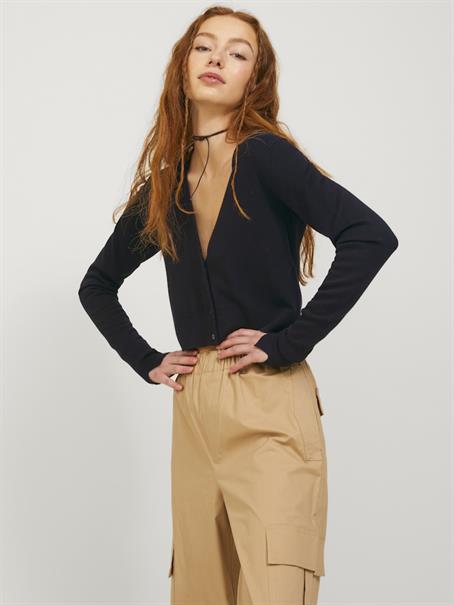 JXISABEL SOFT CROP CARDIGAN KNIT black