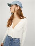 JXISABEL SOFT CROP CARDIGAN KNIT snow white