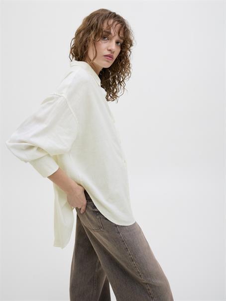 JXJAMIE BREEZE SUMMER LS SHIRT WVN SN blanc de blanc