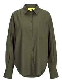 JXJAMIE BREEZE SUMMER LS SHIRT WVN SN dusty olive