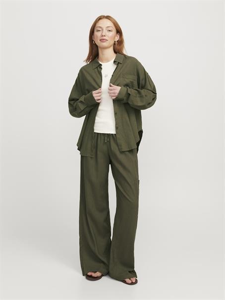 JXJAMIE BREEZE SUMMER LS SHIRT WVN SN dusty olive
