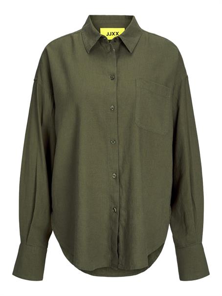 JXJAMIE BREEZE SUMMER LS SHIRT WVN SN dusty olive