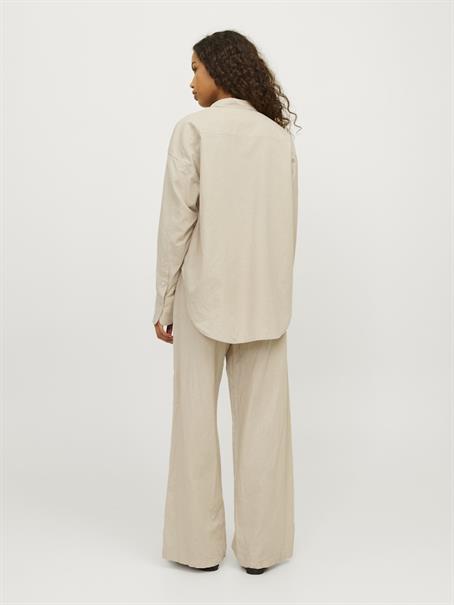JXJAMIE LS RLX LINEN BLEND SHIRT WVN SN cement