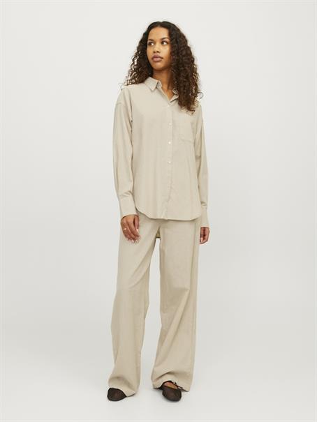 JXJAMIE LS RLX LINEN BLEND SHIRT WVN SN cement